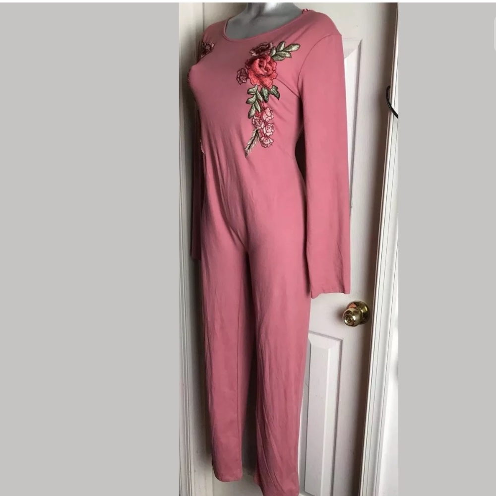 LOVE J SEXY ROSE DETAIL JUMPSUIT CATSUIT FITTED2X